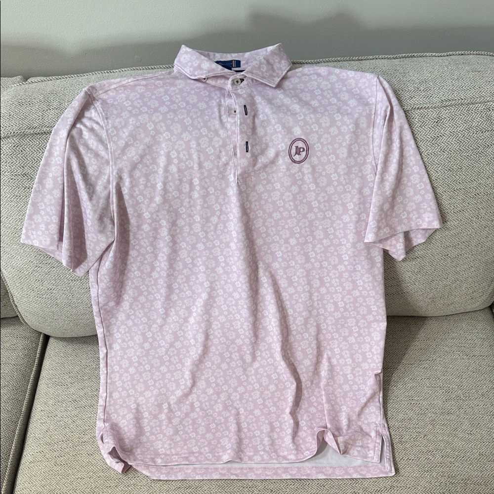 JP Light Pink Patterned Polo Shirt TPC Jasna Polana